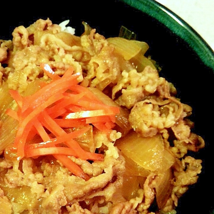やっと完成!試して!かなり吉野〇風牛丼☆簡単!